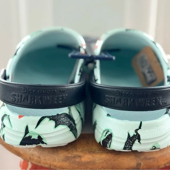 Rugged Shark Men's Clogs Shark Week Collaboration Size 10 EVA Foam Comfort Beach - Picture 5 of 9